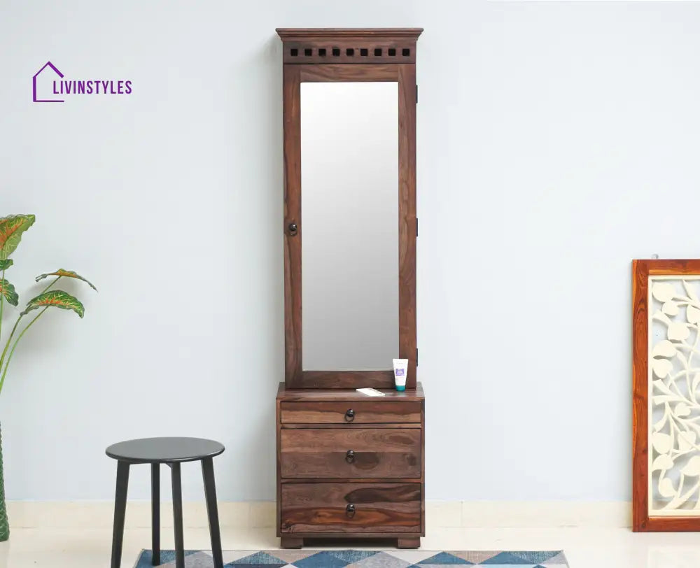 Sagarika Sheesham Wood Dressing Table Grey Finish