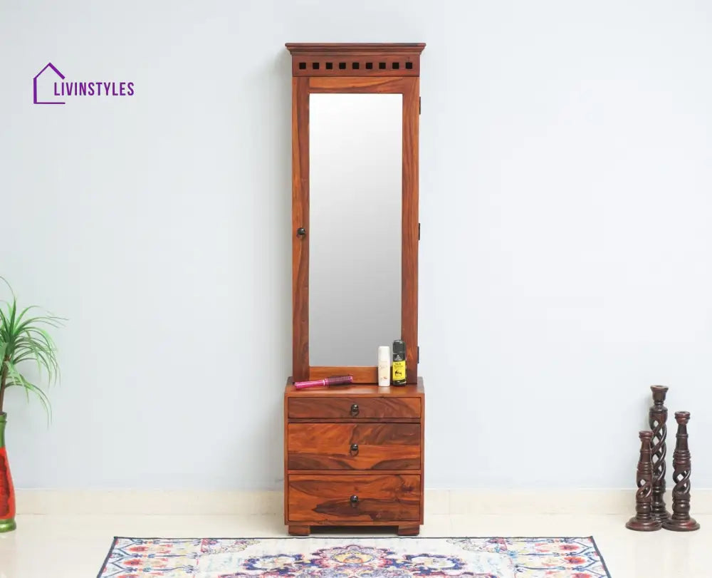 Sagarika Sheesham Wood Dressing Table Maple Finish