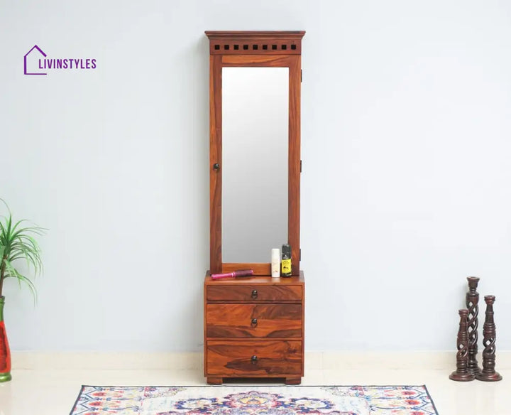 Sagarika Sheesham Wood Dressing Table Maple Finish