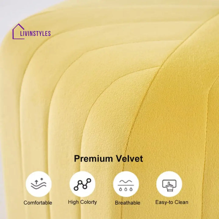 Sanaya Velvet Pouf Ottoman