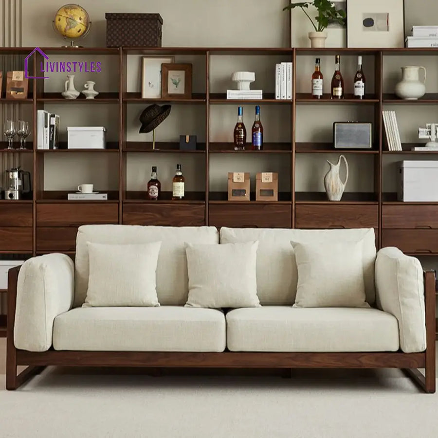 Sanyukta Solid Wood 3 Seater Sofa for Living Room