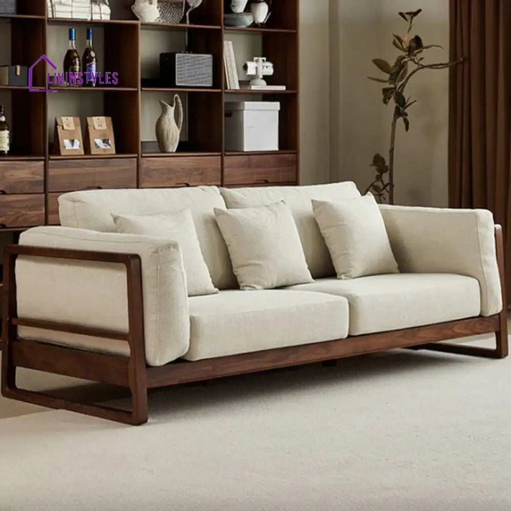 Sanyukta Solid Wood 3 Seater Sofa for Living Room