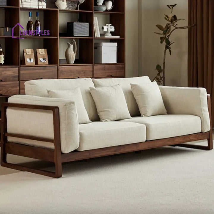 Sanyukta Solid Wood 3 Seater Sofa for Living Room