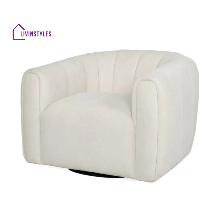 Shrutika Solid Wood and Fabric Arm Chair | Living Room Chair | Lounge Chair