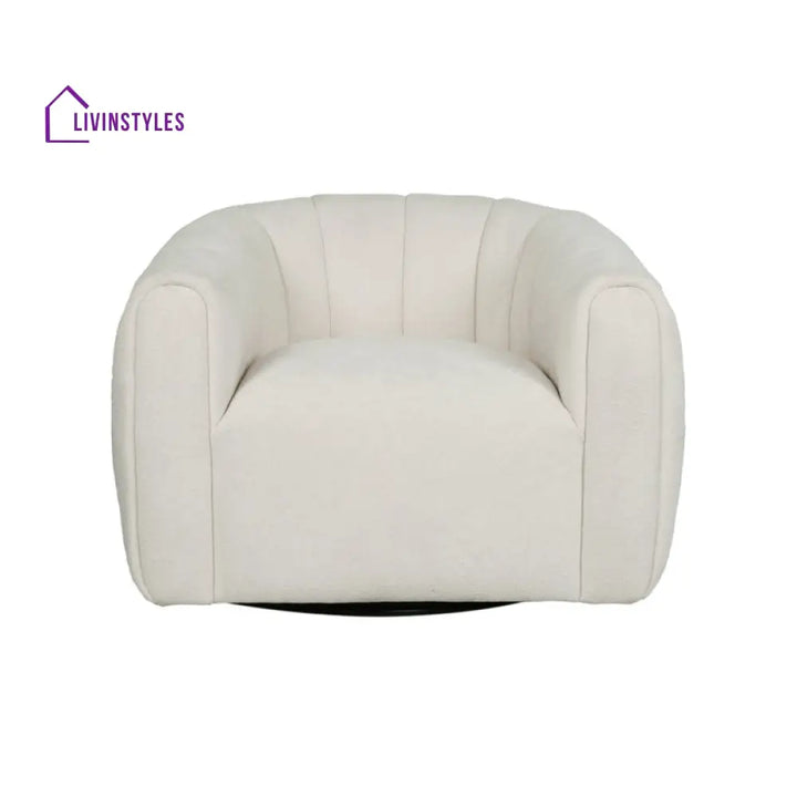 Shrutika Solid Wood and Fabric Arm Chair | Living Room Chair | Lounge Chair