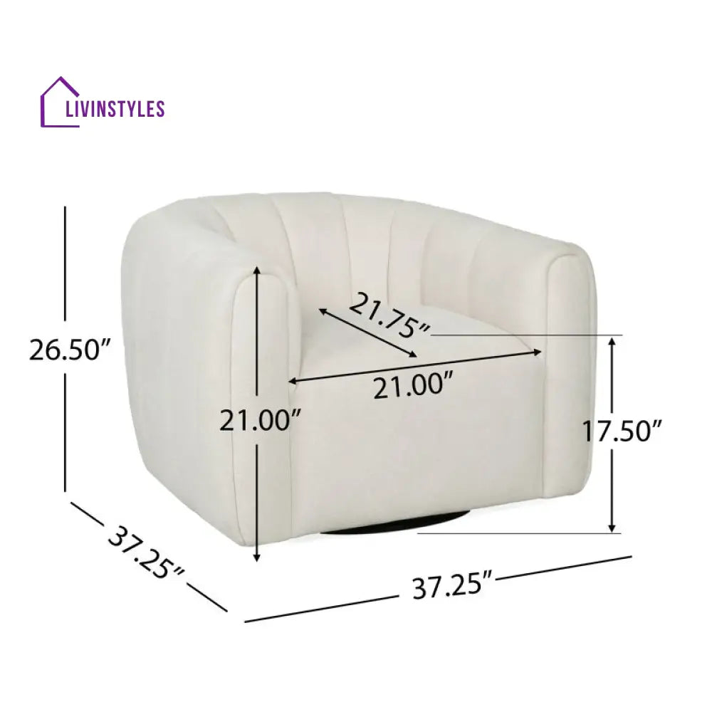 Shrutika Solid Wood and Fabric Arm Chair | Living Room Chair | Lounge Chair