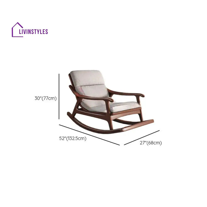 Sienna Solid Wood Rocking Chair for Living Room
