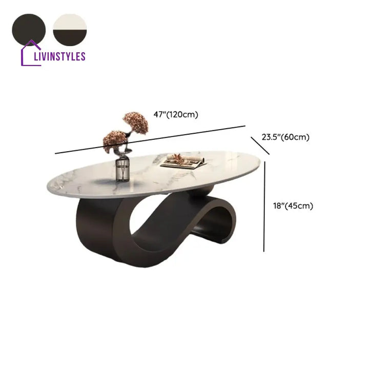 Solis Stainless Steel Coffee Table for Living Room - Single Big Table