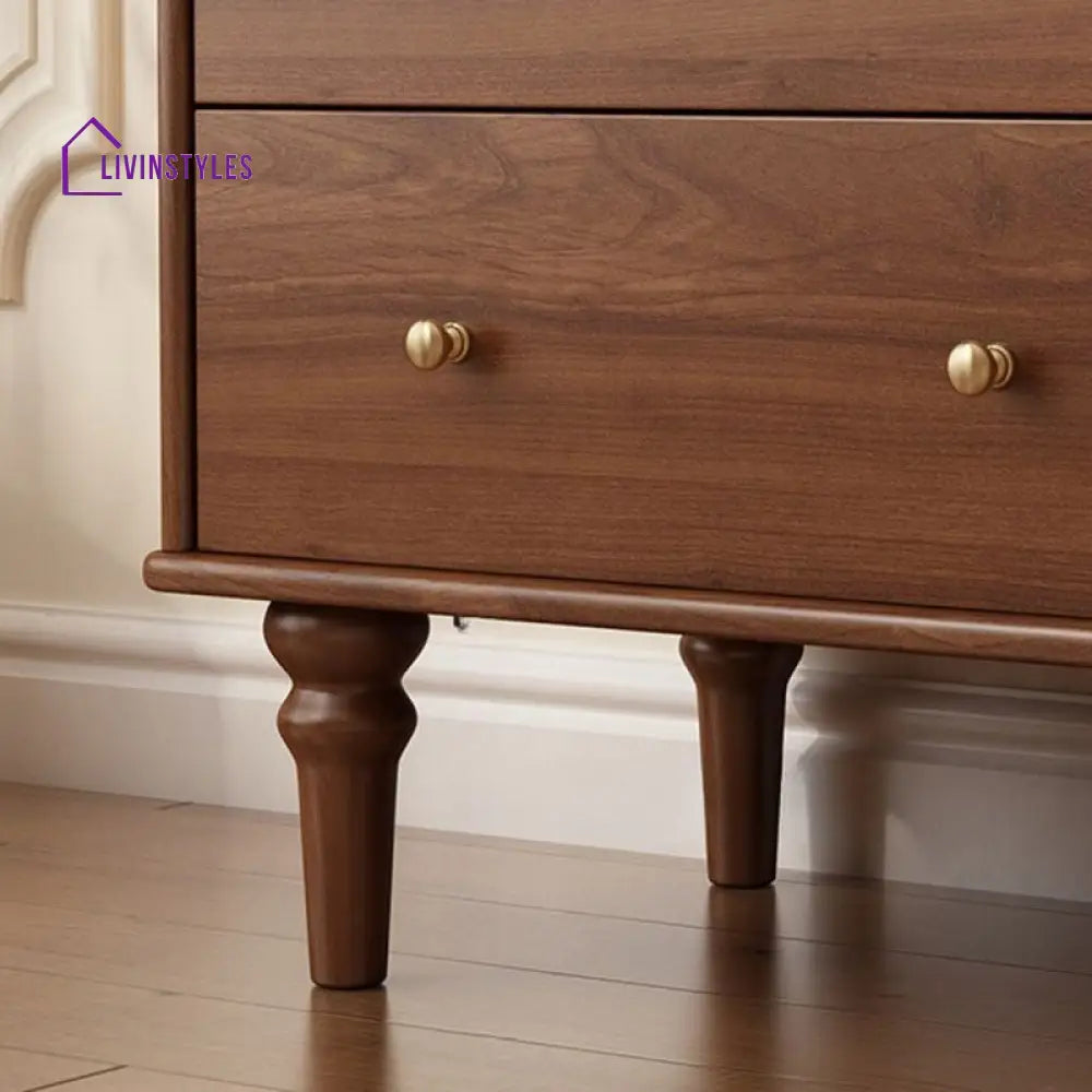 Tatiana Solid Walnut Wood Chest of Drawers for Luxury Homes