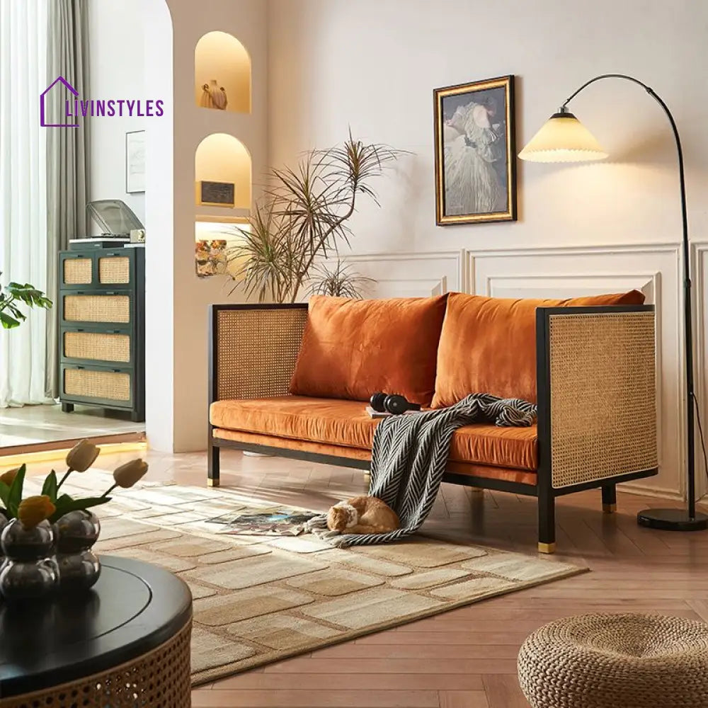 Ushika Solid Wood 3 Seater Sofa for Living Room