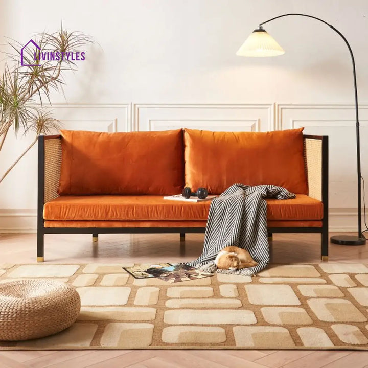 Ushika Solid Wood 3 Seater Sofa for Living Room