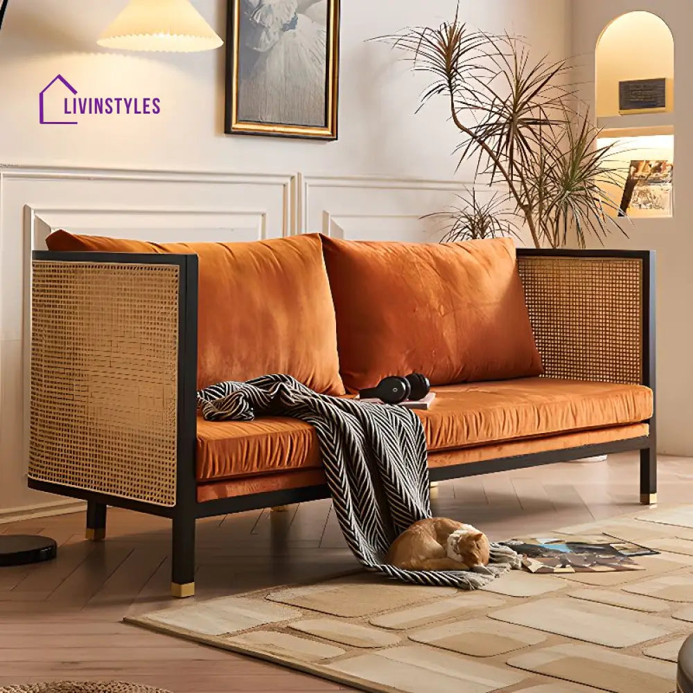 Ushika Solid Wood 3 Seater Sofa for Living Room