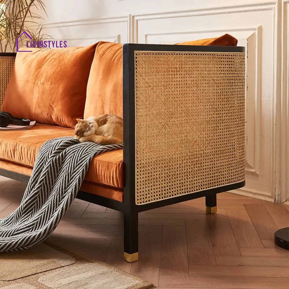 Ushika Solid Wood 3 Seater Sofa for Living Room