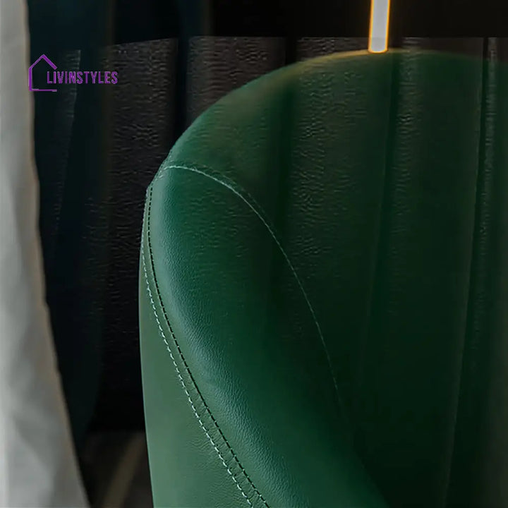 Vaishali Arm Chair In Green With Linen Upholstery