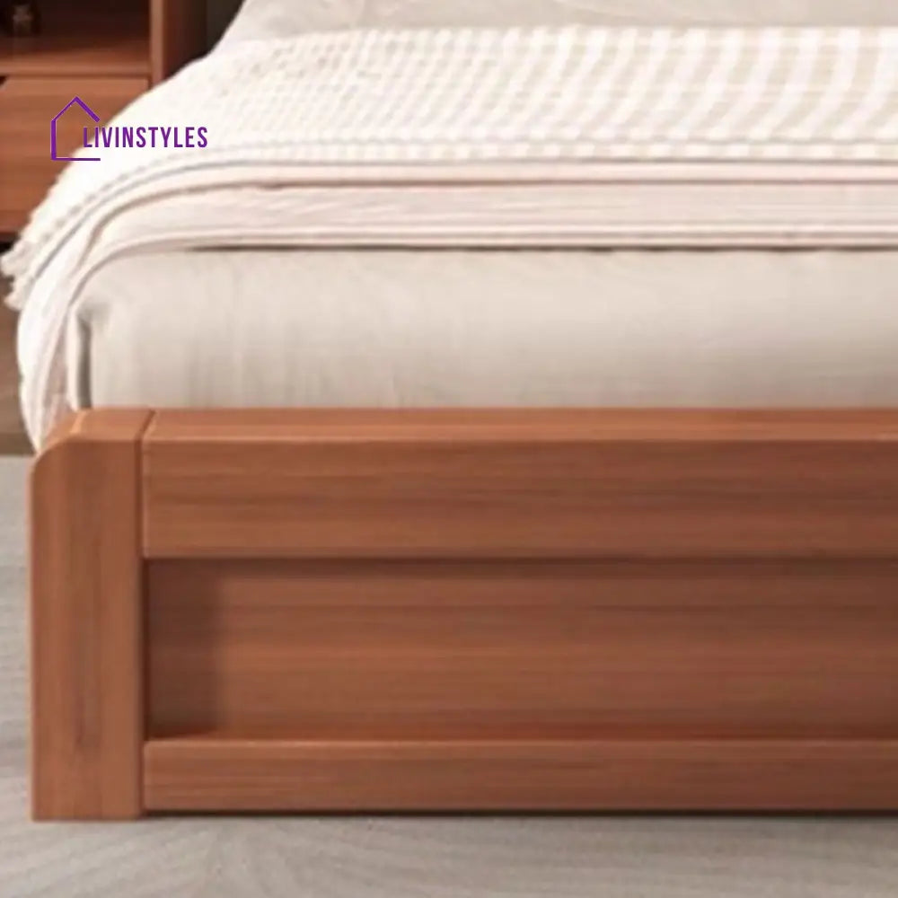 Valentina Solid Walnut Wood Bed for Luxury Homes