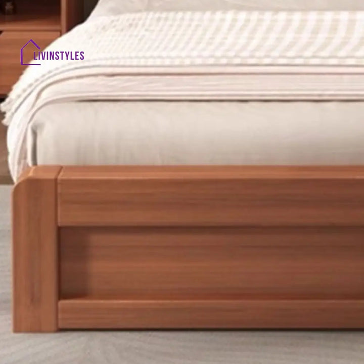 Valentina Solid Walnut Wood Bed for Luxury Homes