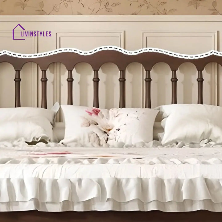 Vasilisa Solid Walnut Wood Bed for Luxury Homes