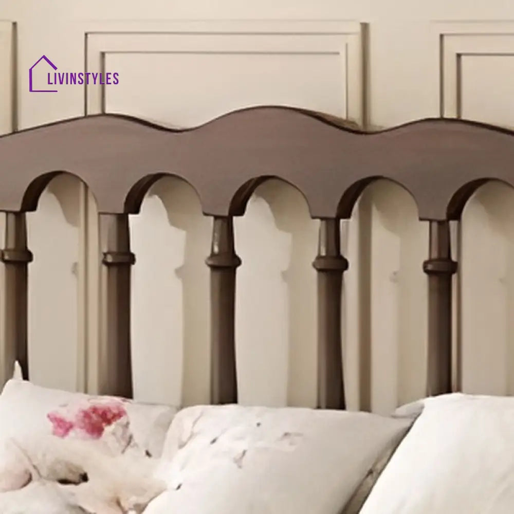 Vasilisa Solid Walnut Wood Bed for Luxury Homes