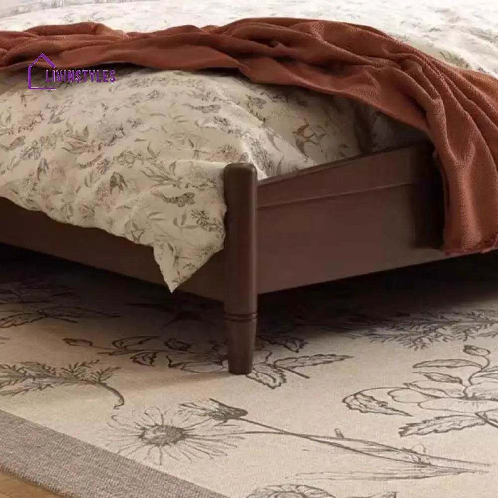 Vera Solid Walnut Wood Bed for Luxury Homes