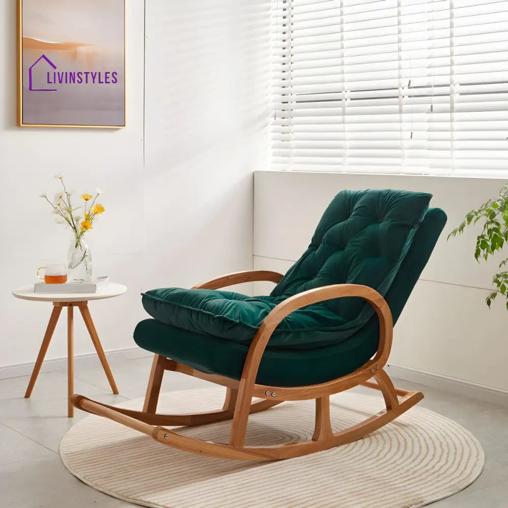 Willow Solid Wood Rocking Chair for Living Room