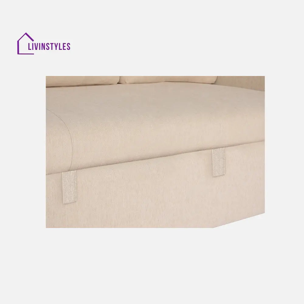 Yeremey Iconic Beige Fabric Sofa cum Bed