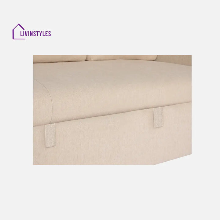Yeremey Iconic Beige Fabric Sofa cum Bed