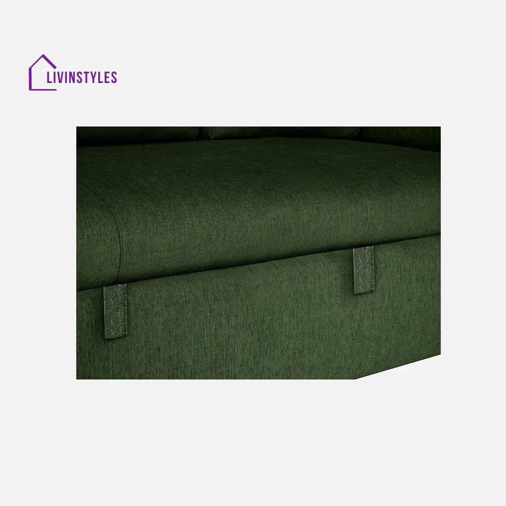 Yeremey Sap Green Fabric Sofa cum Bed