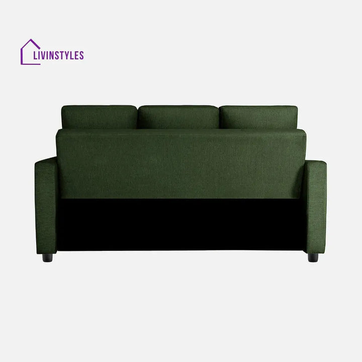 Yeremey Sap Green Fabric Sofa cum Bed