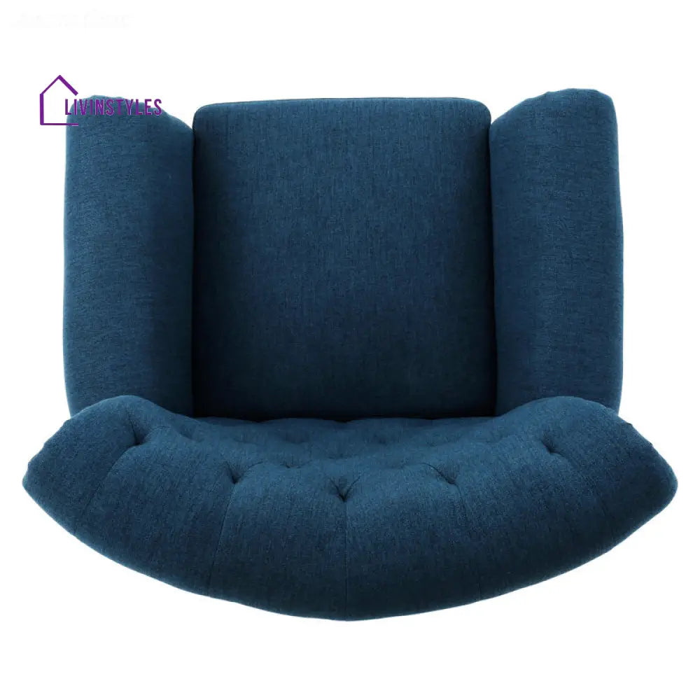 Yutika Solid Wood and Fabric Arm Chair | Living Room Chair | Lounge Chair