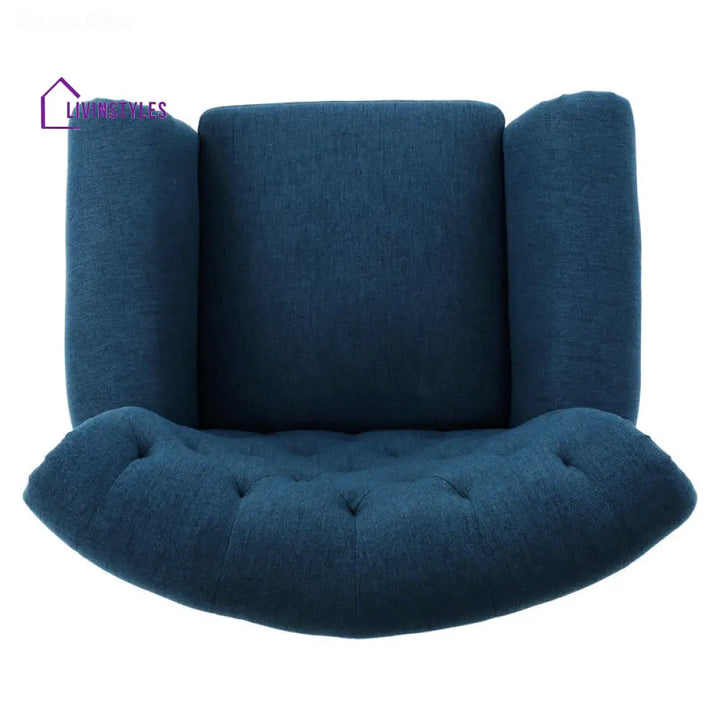 Yutika Solid Wood and Fabric Arm Chair | Living Room Chair | Lounge Chair