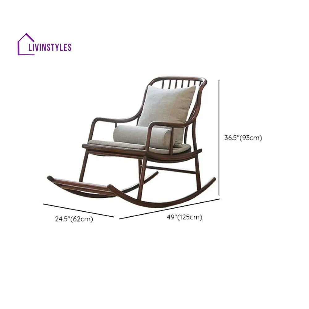Zayla Sheesham Wood Rocking Chair