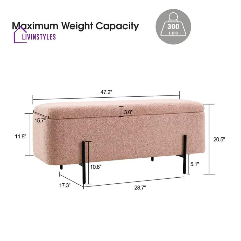 Zoya Petal Perch Storage Bench Furniture