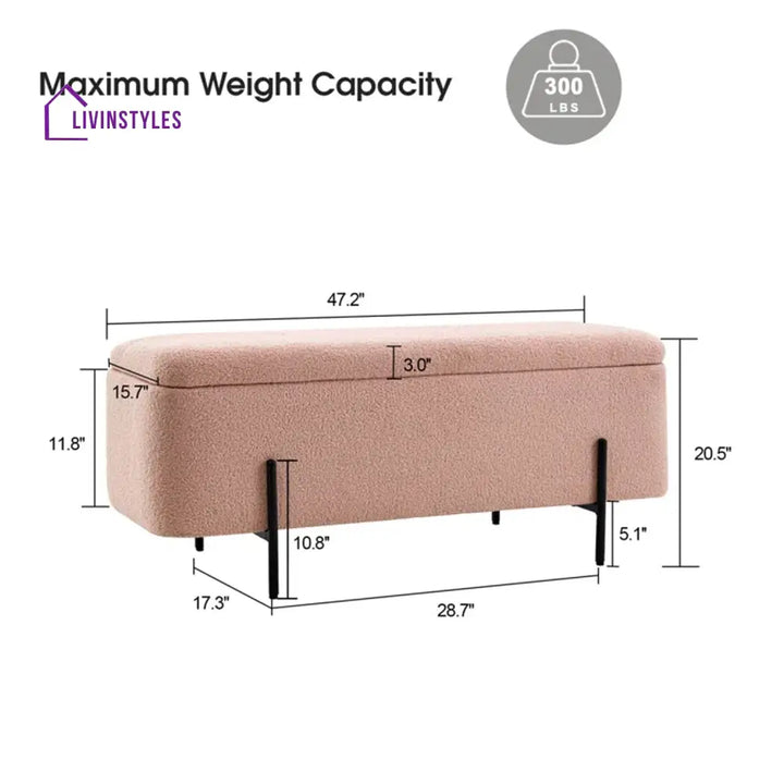 Zoya Petal Perch Storage Bench Furniture