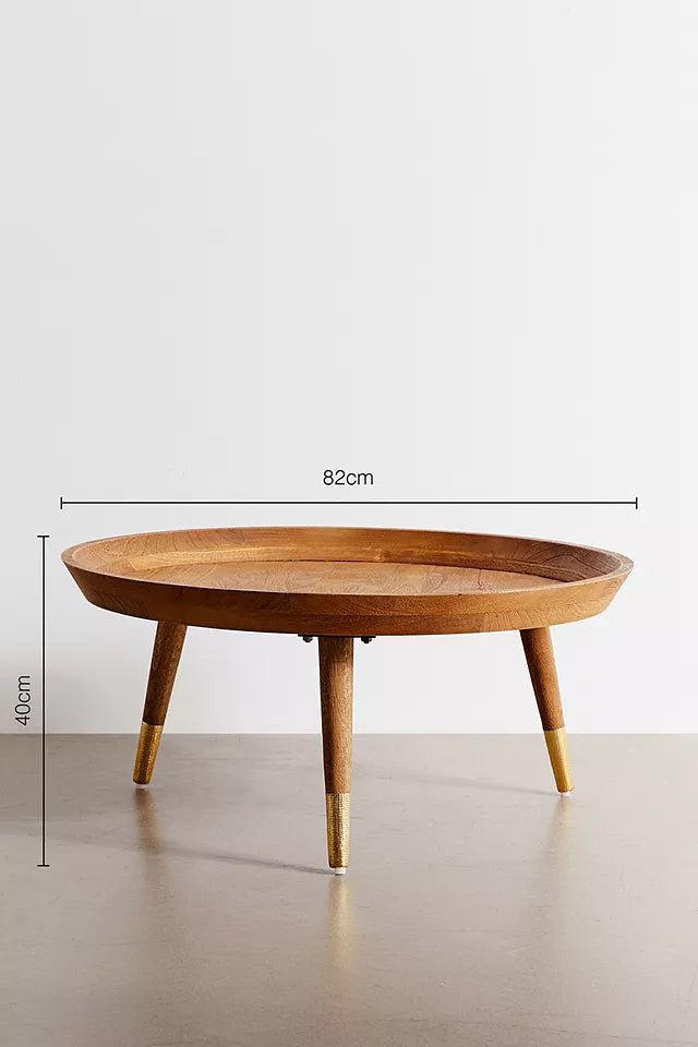Kristina Solid Wood Round Coffee Table