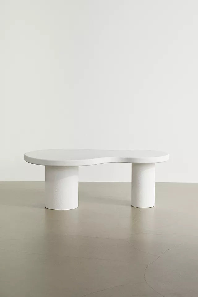 Efimiya Solid Wood Coffee Table in White