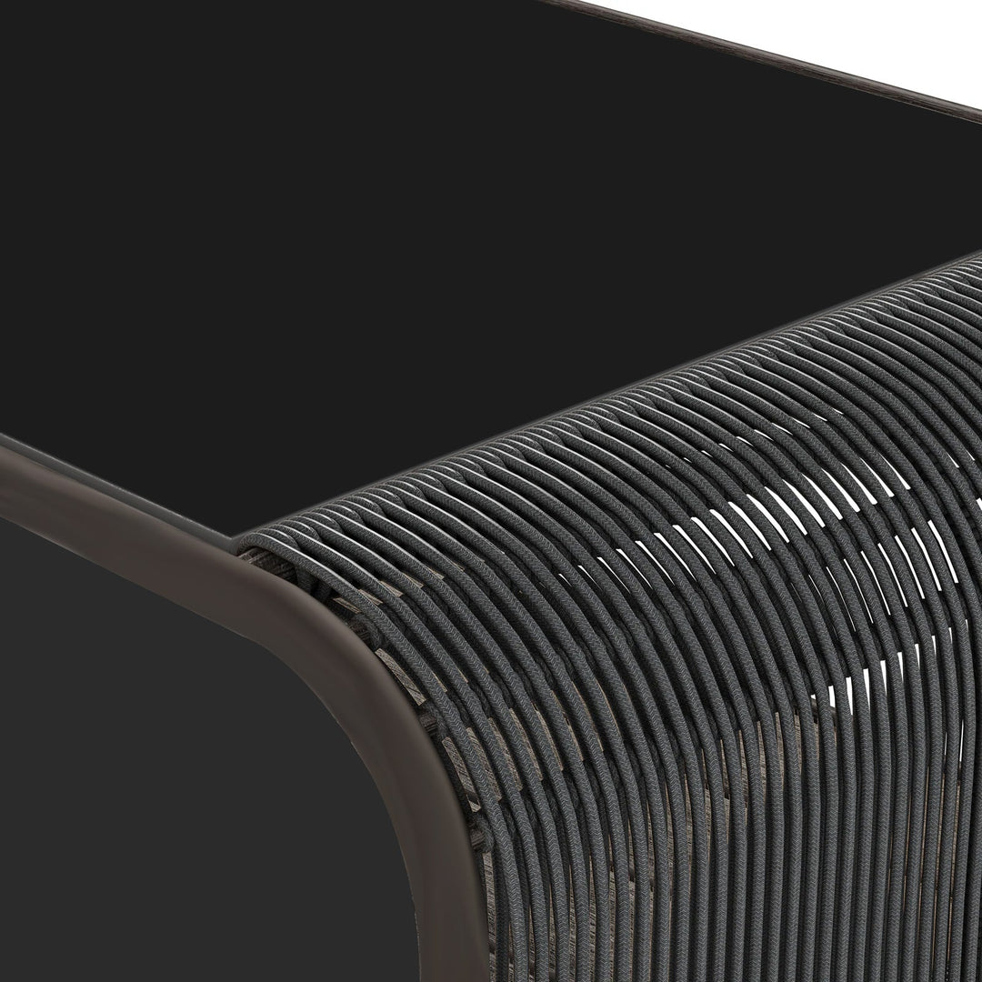 Emidio Outdoor Sofa Set 3 Seater, 2 Single seater and 1 Center Table Braided & Rope