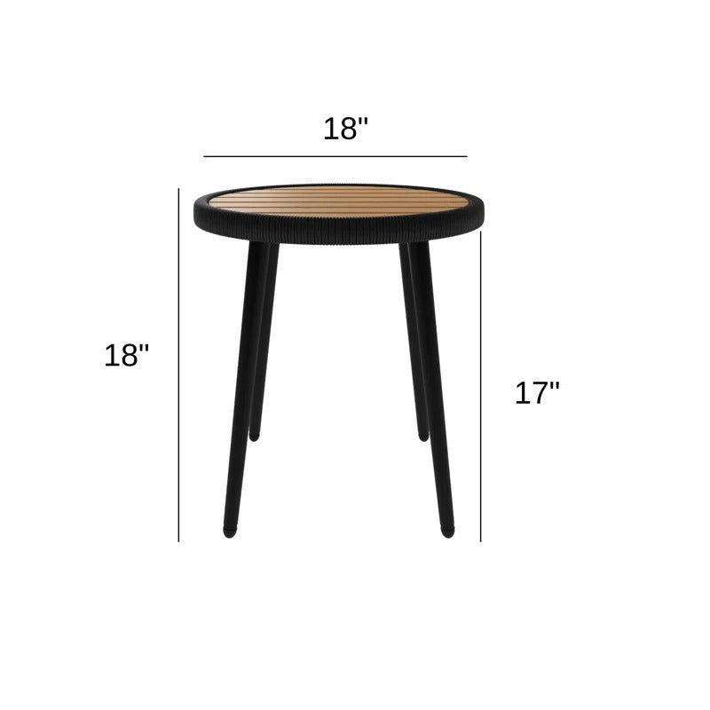 Irix Outdoor Patio Seating Set 2 Chairs and 1 Table Set (Black + White)