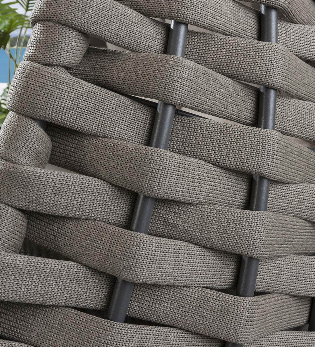 Afon Double Seater Hanging Swing With Stand For Balcony, Garden Swing (Silk Grey) Braid & Rope