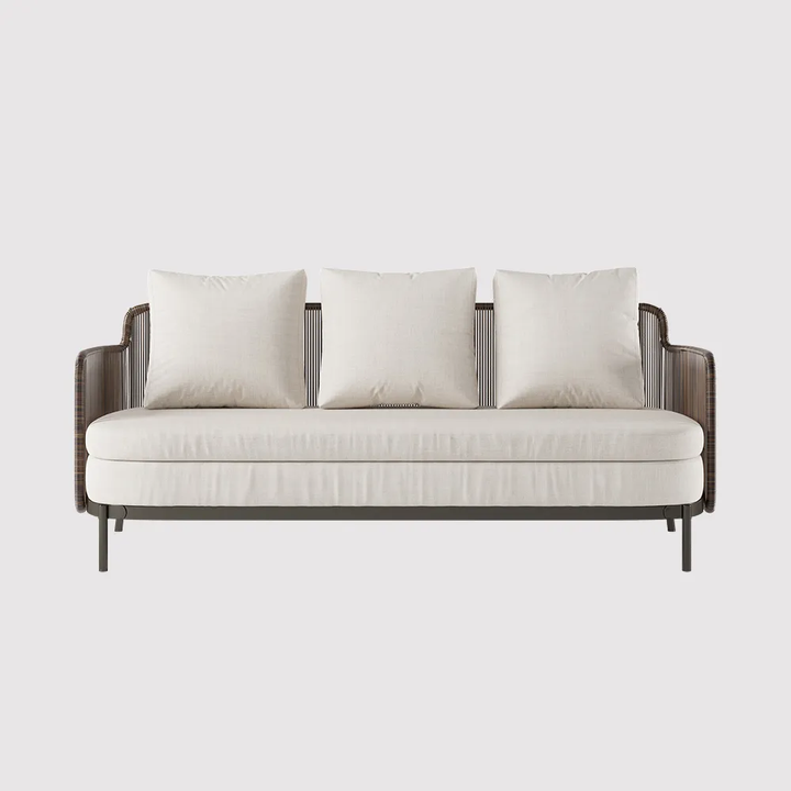 Viov Outdoor Garden Balcony Sofa Set 3 Seater,2 Single seater and 1 Center Table Set (Brown)