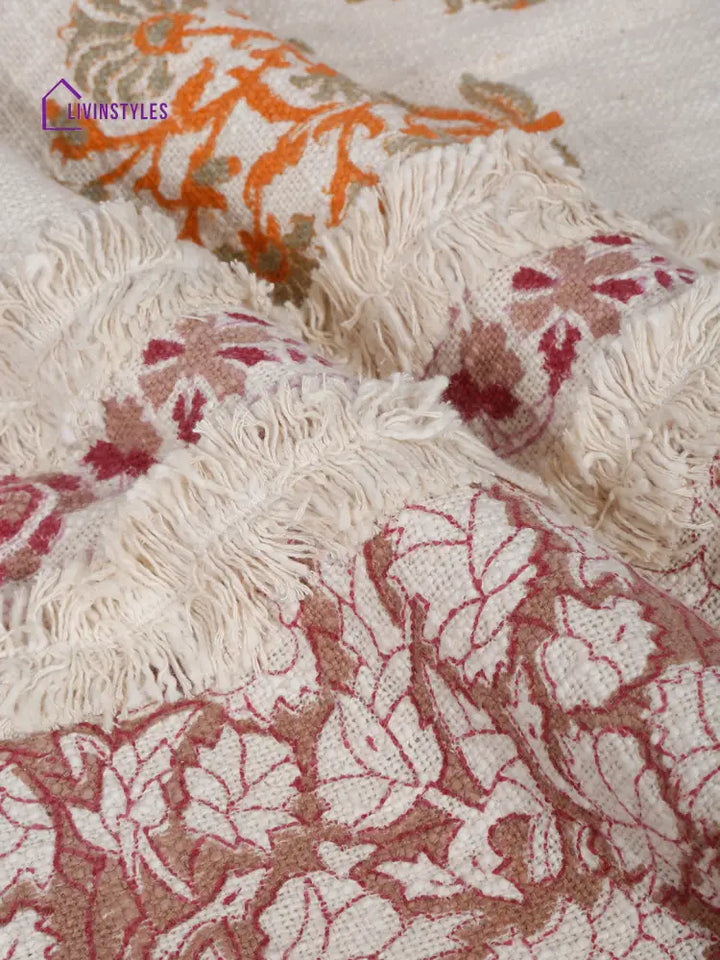 100% Cotton Hand Block Multi Colour Bed Spread With 2 Pillow Cover