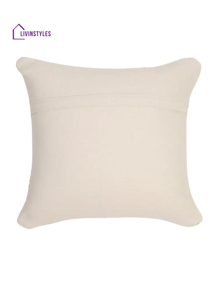 100% Cotton Tufted Aqua Cushion Cover Set Of 2 (18X18 Inch)