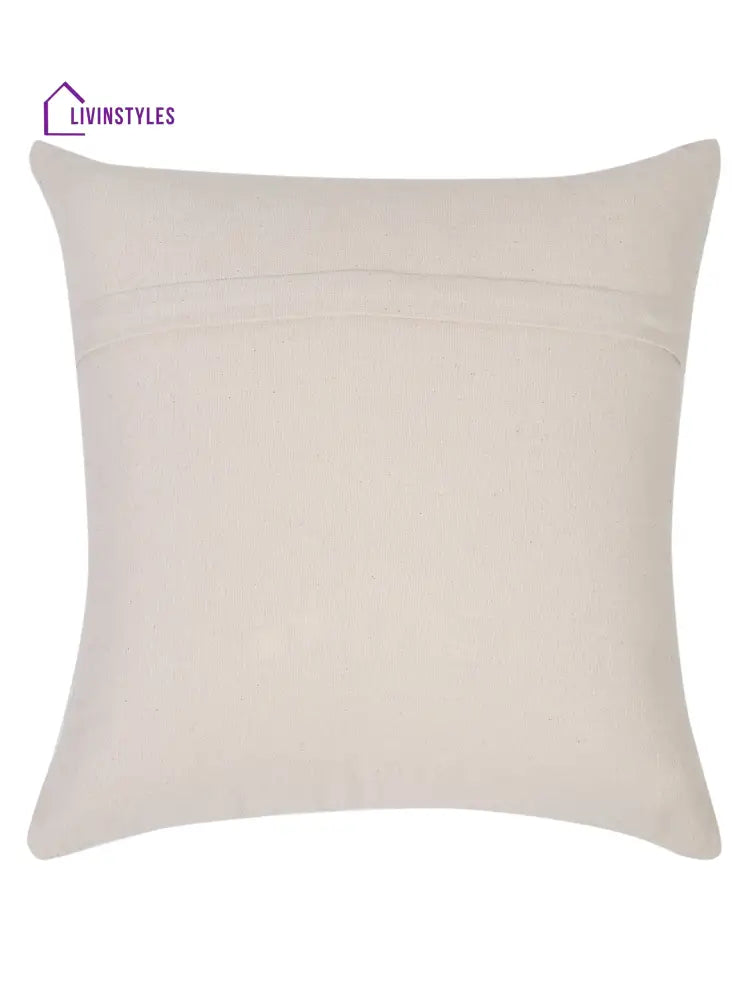 100% Cotton Tufted Aqua Cushion Cover Set Of 2 (18X18 Inch)