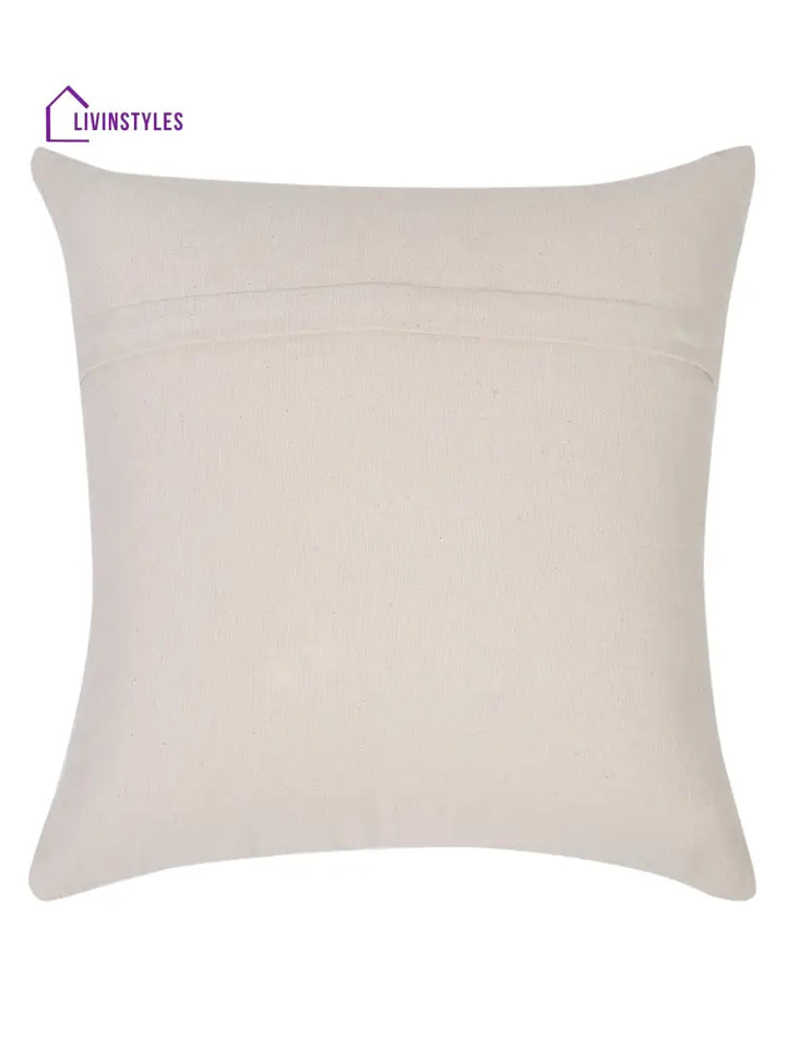100% Cotton Tufted Aqua Cushion Cover Set Of 2 (18X18 Inch)