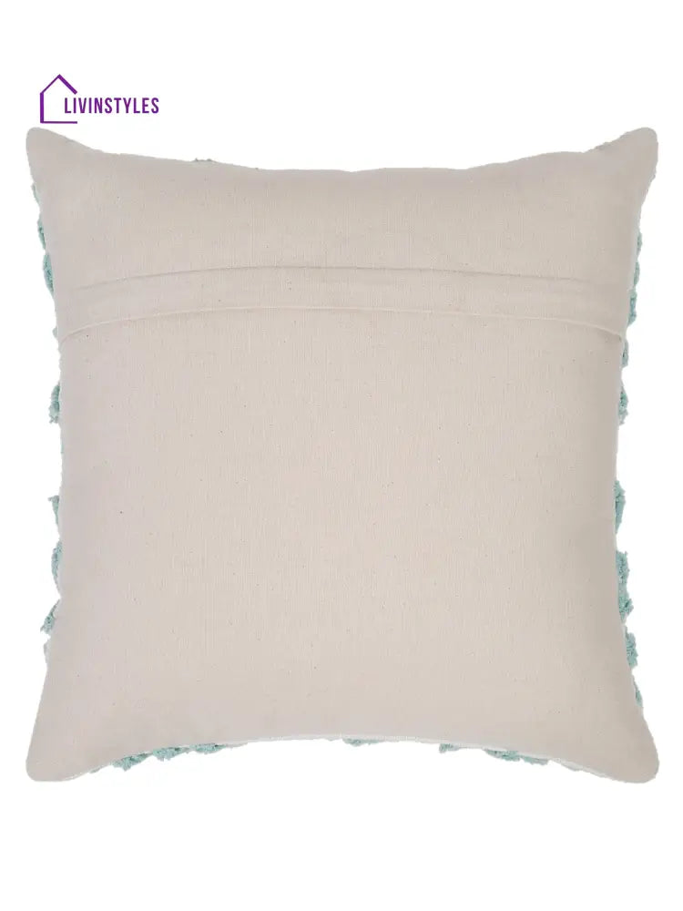100% Cotton Tufted Beige Cushion Cover Set Of 2 (18X18 Inch)