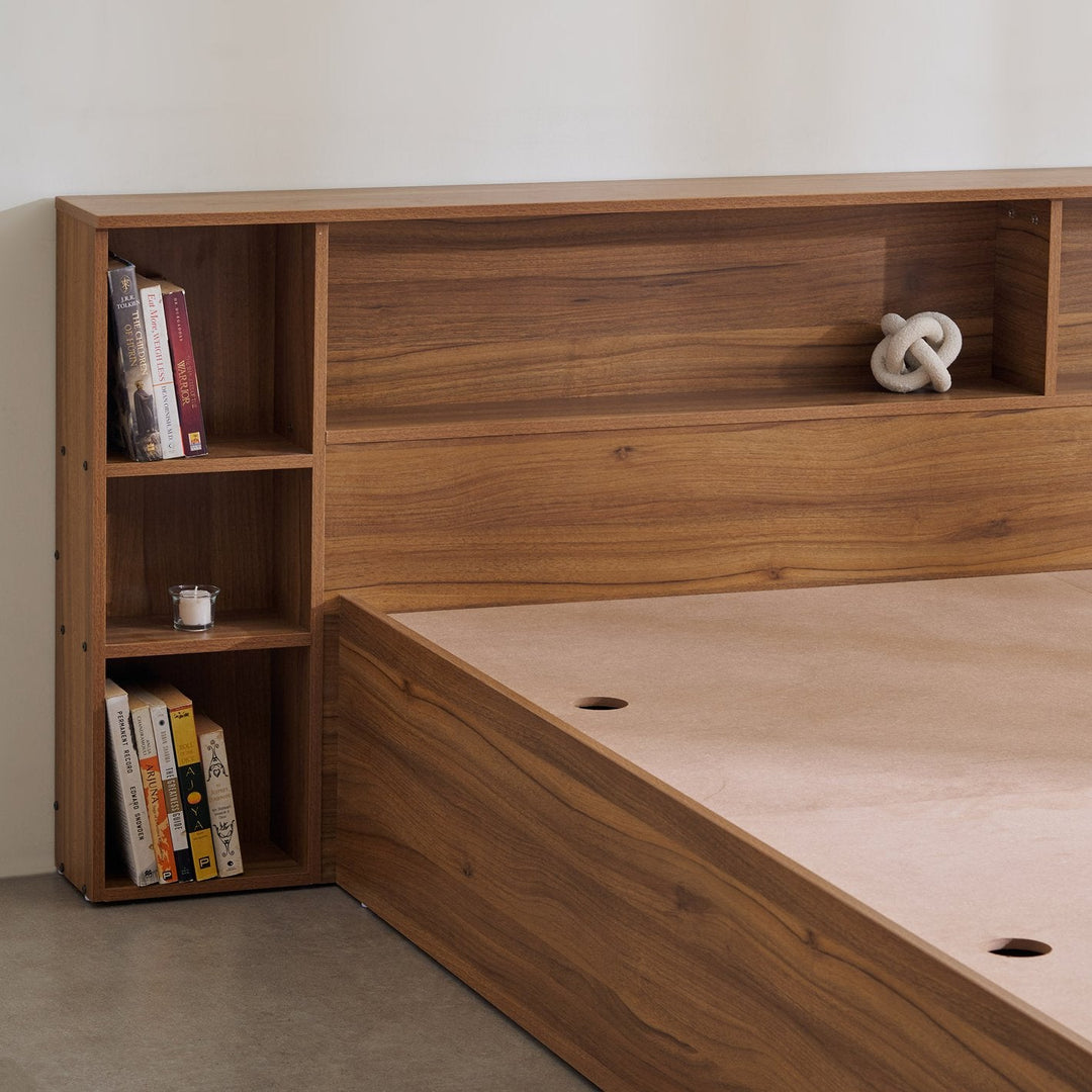 OmkarWood Premium King Storage Bed – Verona Walnut