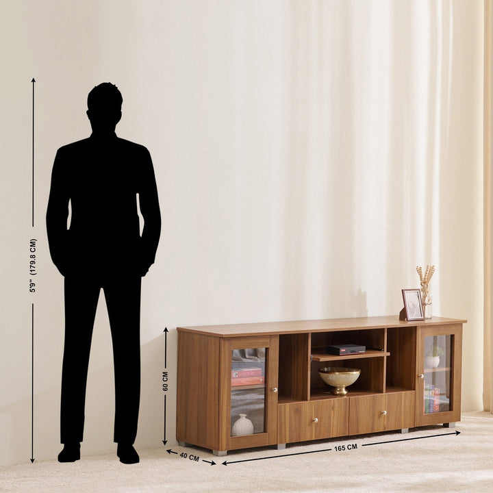 Omkarwood "EliteView" Premium Engineered Wood TV Unit