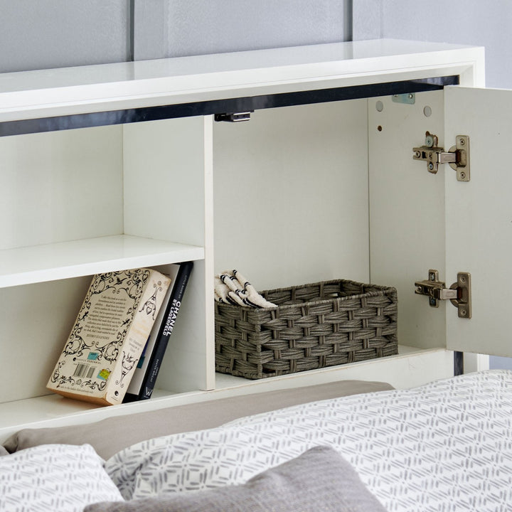 Omkarwood "LuxeNest" Premium King Size Bed with Box & Side Storage