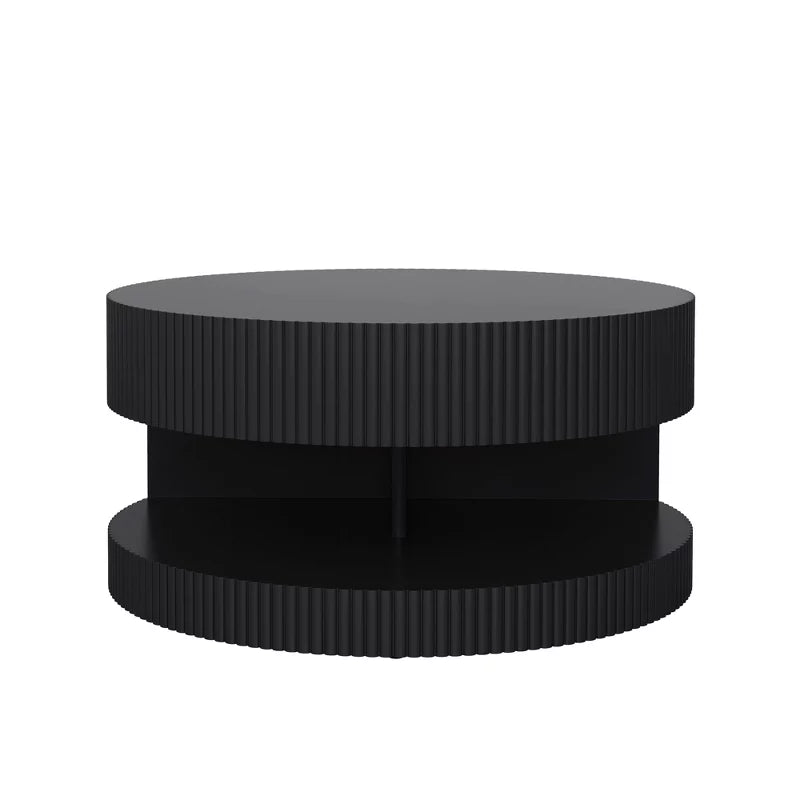 Beloslava MDF Black Coffee Table for Living Room