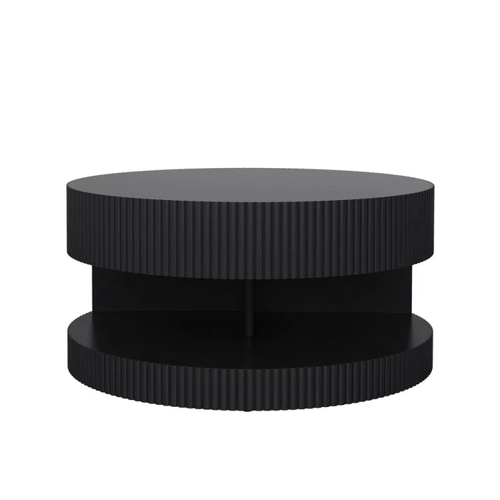Beloslava MDF Black Coffee Table for Living Room