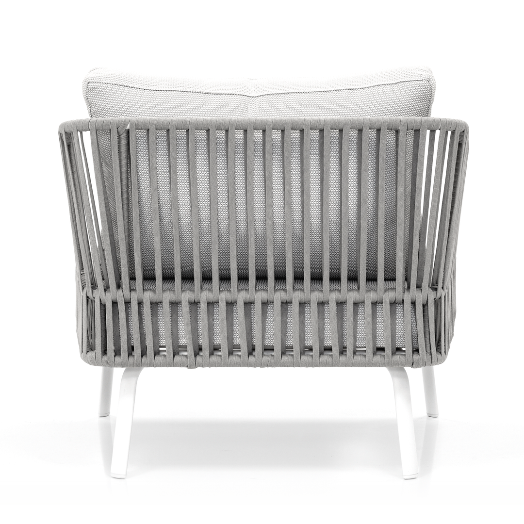 Luies Outdoor Garden Balcony Sofa Set 2 Seater,2 Single seater and 2 Center Table With 1 Side Table  Set, Braid & Rope (Grey)